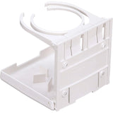 Attwood Marine Fold-Up Drink Holder, Dual Ring, Polycarbonate, 7/8 in Closed Depth