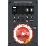 Blue Sea Systems Dual Battery Bank Management Panel, 12V/24V DC, 32V Max, Emergency Cross Connect