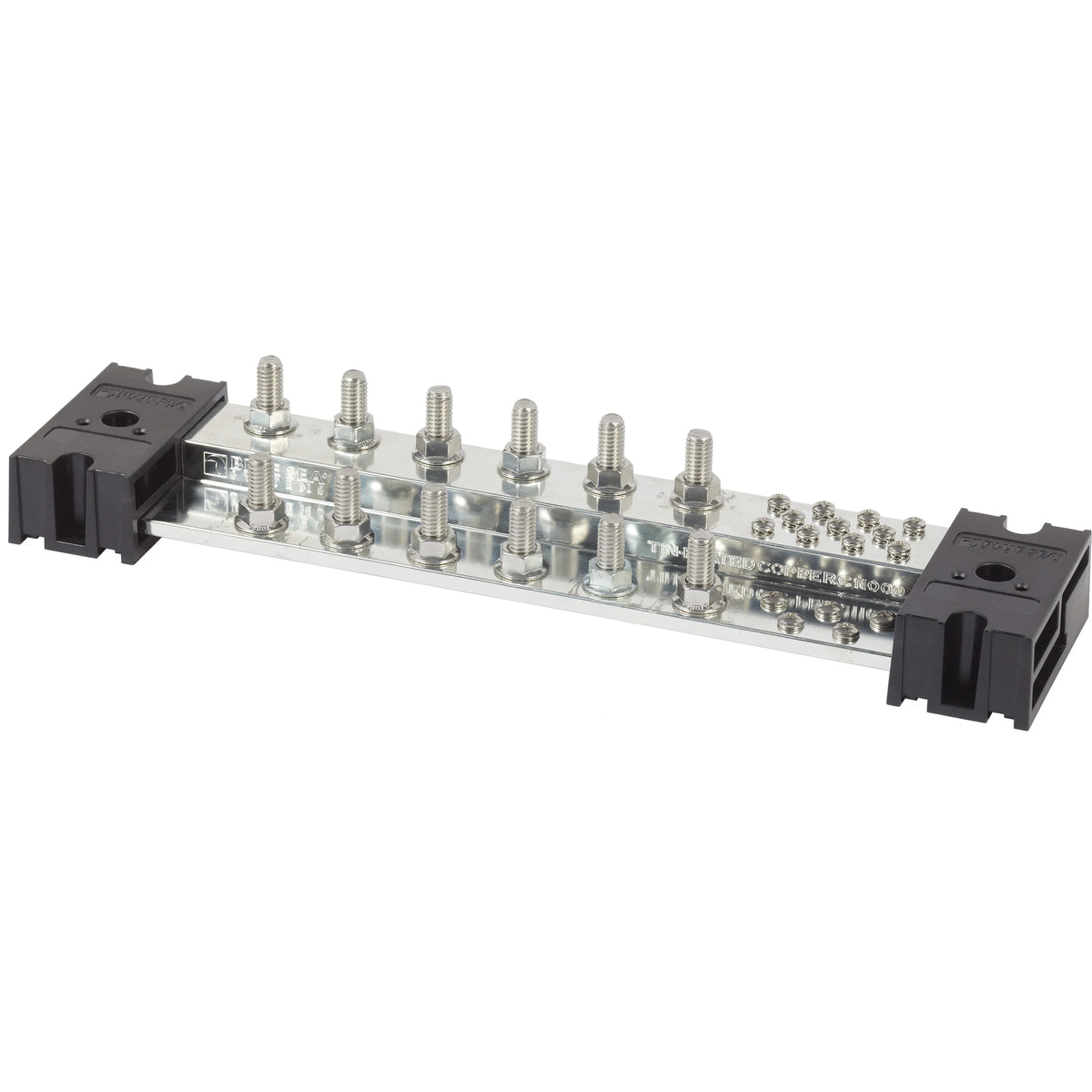 Blue Sea Systems PowerBar 1000 Busbar, 1000A, 150V, Tin-Plated Copper, Snap-On Insulating Cover