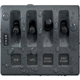Blue Sea Systems WeatherDeck Waterproof Switch Only Panel, 12V/24V DC, IP67, 15A per Circuit