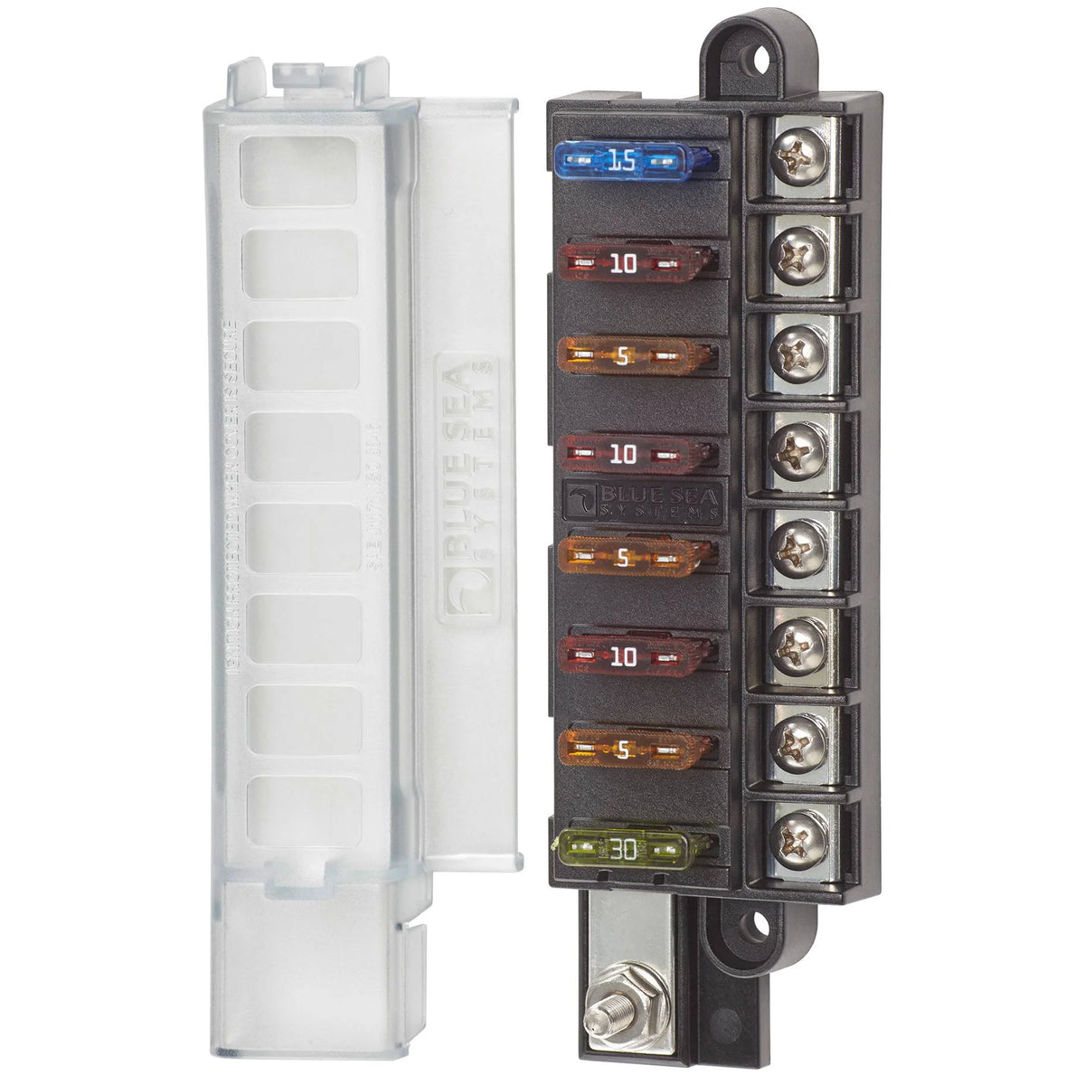 Blue Sea Systems ST Blade Compact Fuse Block, 100A, 32V DC, ATO/ATC