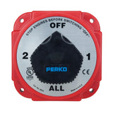 Perko Battery Switch, 6-32V, Ignition Protected, Surface Mount