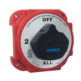 Perko Battery Switch, 6-32V, Ignition Protected, Surface Mount