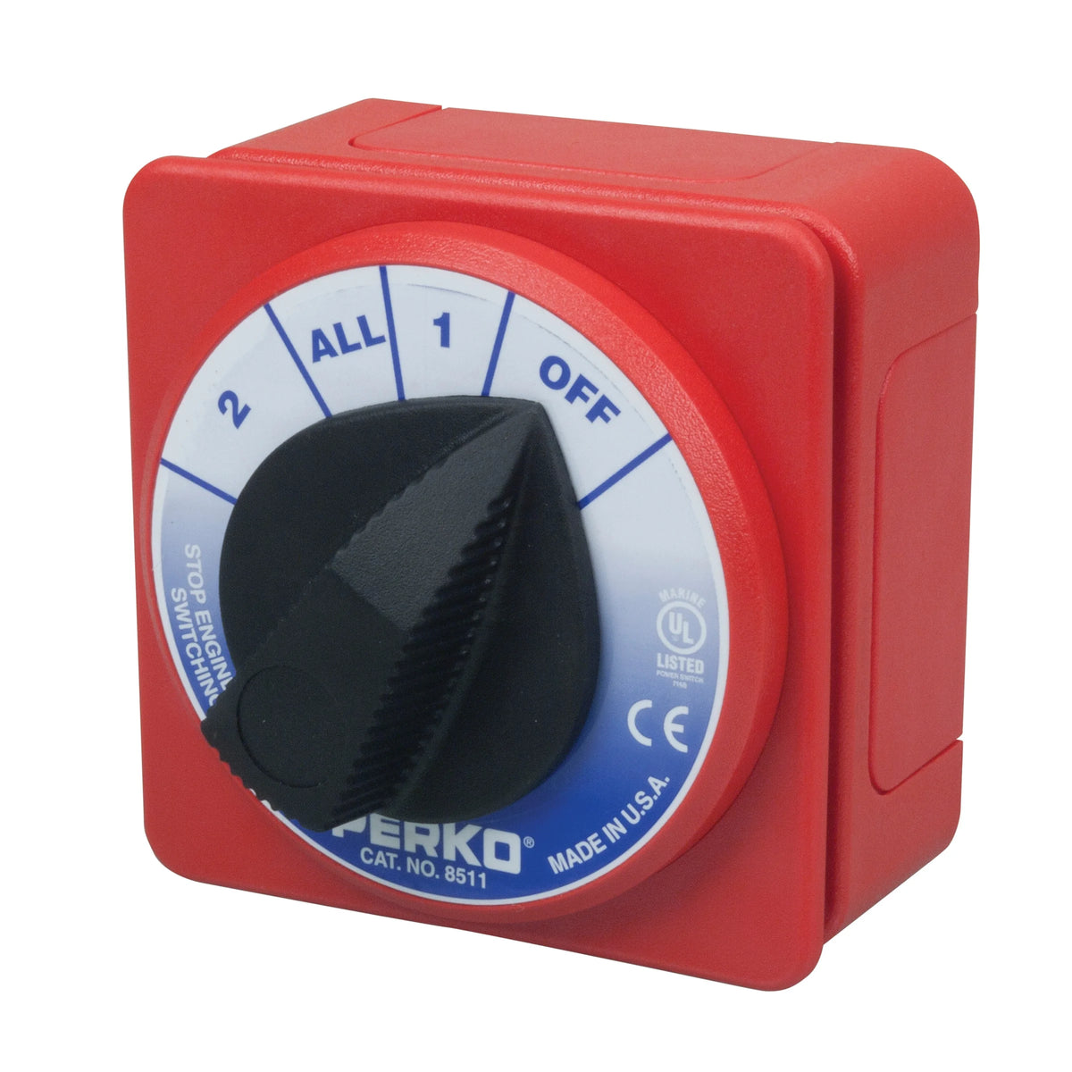 Perko Battery Switch, 6-32V, Ignition Protected, Surface Mount