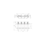 TACO Marine 4-Rod Deluxe Poly Rod Rack, UV-Stabilized Polyethylene, 18 in, 1-3/4 in Rod Holders