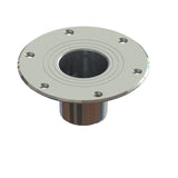 TACO Marine Zwaardvis Table Pedestal Base, For 2-3/8 in (60mm) Column, Aluminum, Brite Anodized
