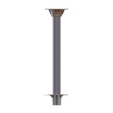 TACO Marine Zwaardvis Table Pedestal Base, For 2-3/8 in (60mm) Column, Aluminum, Brite Anodized