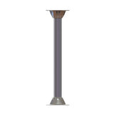 TACO Marine Zwaardvis Table Pedestal Base, For 2-3/8 in (60mm) Column, Aluminum, Brite Anodized