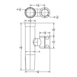 TACO Marine Clamp-On Adjustable Rod Holder, Type-316L Stainless Steel, 1-5/8 in ID