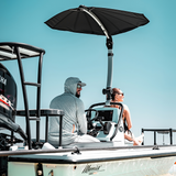 TACO Marine ShadeFin Mini Rail Mount, 6061 Aluminum, Type-304 SS Screws, Misty Silver Finish