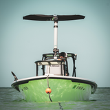 TACO Marine ShadeFin Mini Rail Mount, 6061 Aluminum, Type-304 SS Screws, Misty Silver Finish