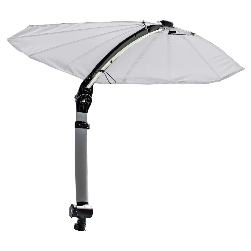 TACO Marine ShadeFin Mini Boat Sun Shade Kit, Kayak Mount, Carry Bag, 60 x 38 in Coverage, 36-52 in Height, WeatherMAX 3D, UPF 50+