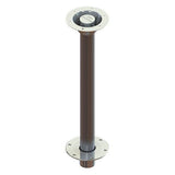 TACO Marine Ribbed Table Pedestal, 2-3/8 in O.D., Aluminum, Dual Taper, Satin Anodized