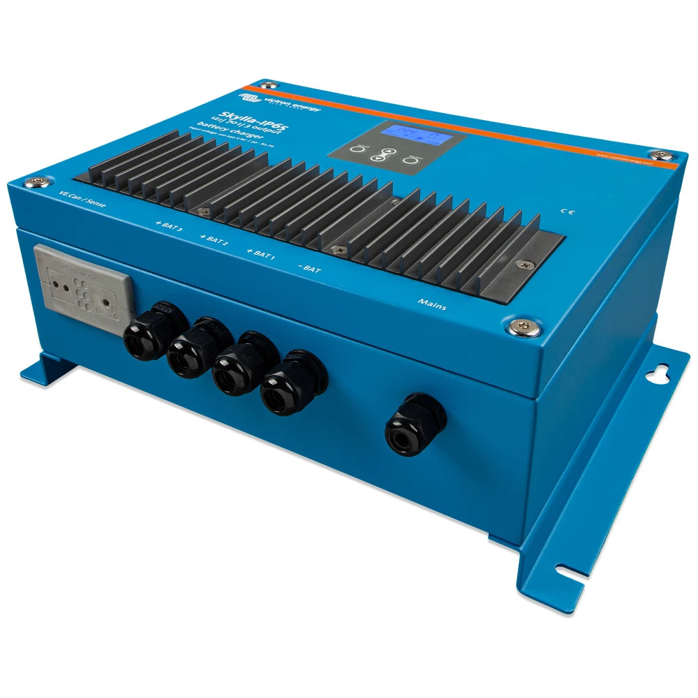 Victron Energy Skylla-IP65 Battery Charger, 120-240VAC, IP65, 7-Stage Charging, Li-ion Mode