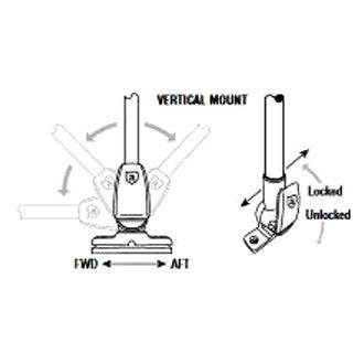 Attwood Marine Fold-Down Incandescent Anchor/Masthead Light, 12V, 3 NM, 360 Degree, Horizontal Mount