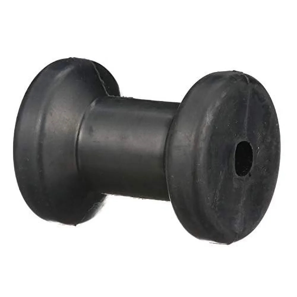 Attwood Marine Light-Duty Rubber Spool/Keel Roller, 5/8 in Shaft, 3 in OD, Nylon Inserts