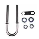 Attwood Marine Bow Eye U-Bolt, Stainless Steel, Plated Nuts and Washers