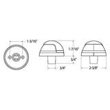 Attwood Marine Pulsar 5040 Series Deck-Mount Sidelights, 1-Mile, 12V, 112.5°