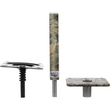 Attwood Marine Lock'N-Pin 3/4 in Pedestal Kit, 11 in Post, 7 x 7 in Base Plate