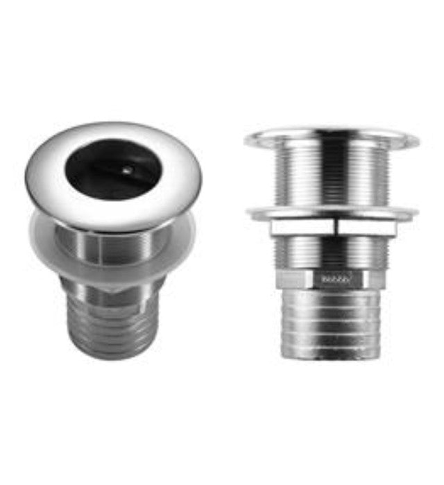 Attwood Marine Stainless Steel Scupper Valve, SS316, Neoprene Flap, Mirror Finish