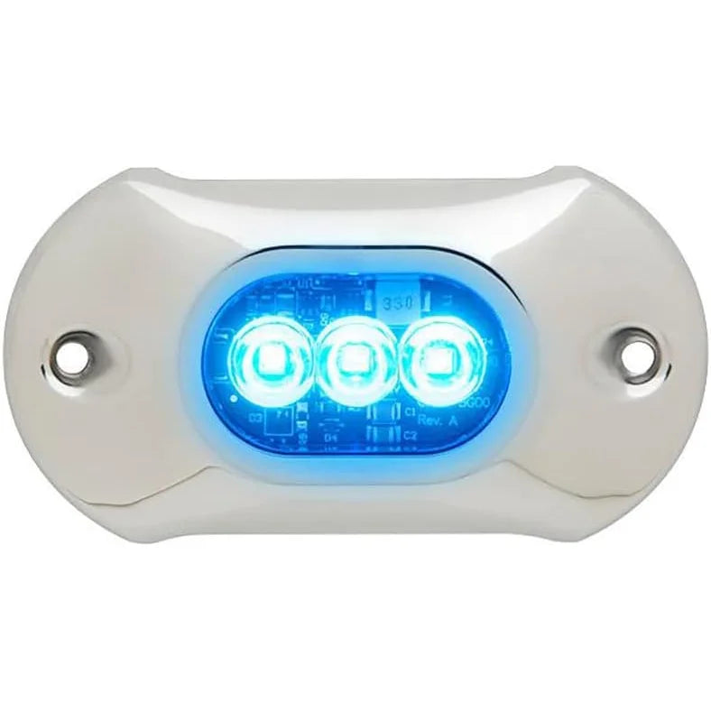 Attwood Marine LightArmor HPX LED Underwater Light, Blue Light, 12V/24V, Surface Mount