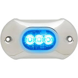 Attwood Marine LightArmor HPX LED Underwater Light, Blue Light, 12V/24V, Surface Mount