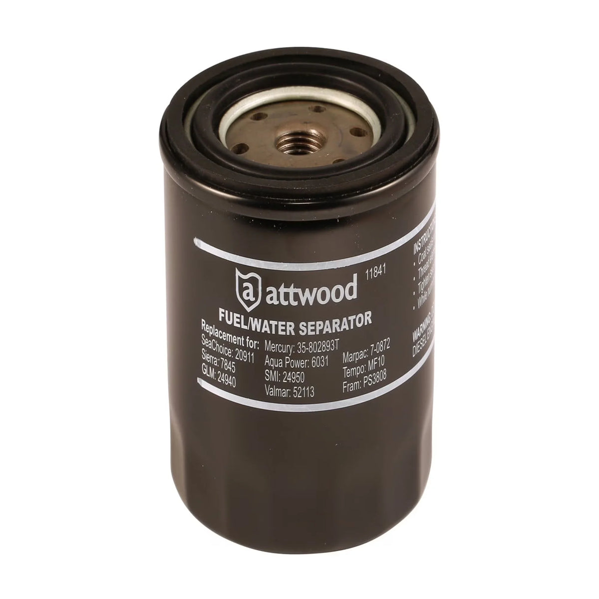Attwood Marine Fuel/Water Separator, 10 Micron, Double Seal