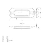 Attwood Marine LightArmor HP Underwater LED Light, 5 in, 6 LED, 12/24V, Surface Mount, 316 Stainless Steel Cover
