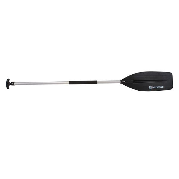 Attwood Marine Aluminum Canoe Paddle, Black Blade, Ergonomic Grip