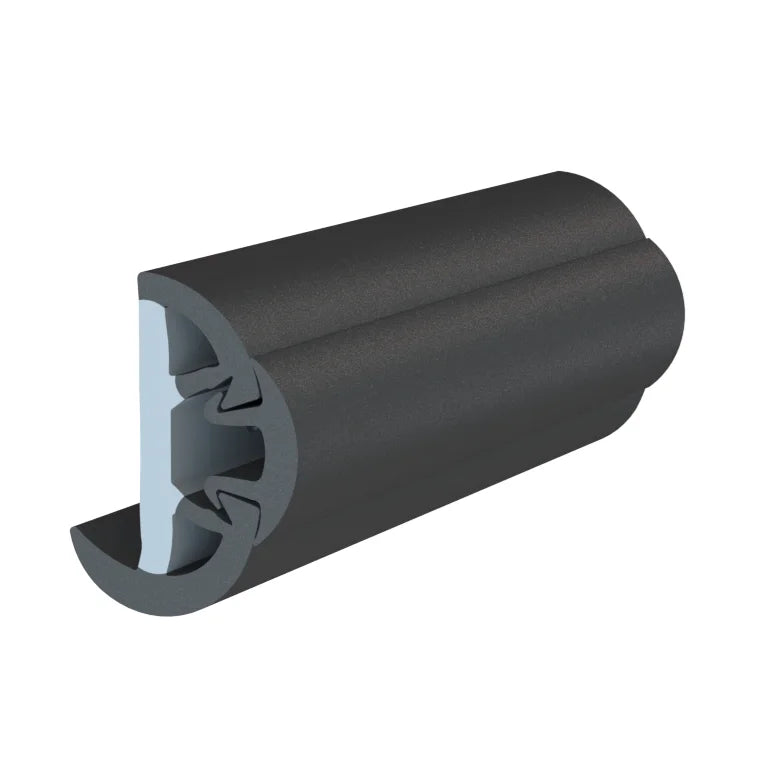 TACO Marine SuproFlex Semi-Rigid Rub Rail Kit, 2 in x 1-1/4 in, Flexible Vinyl Overlay Insert