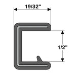 TACO Marine Flex Trim, 1/2 in Opening, 5/8 in Width, 25 ft