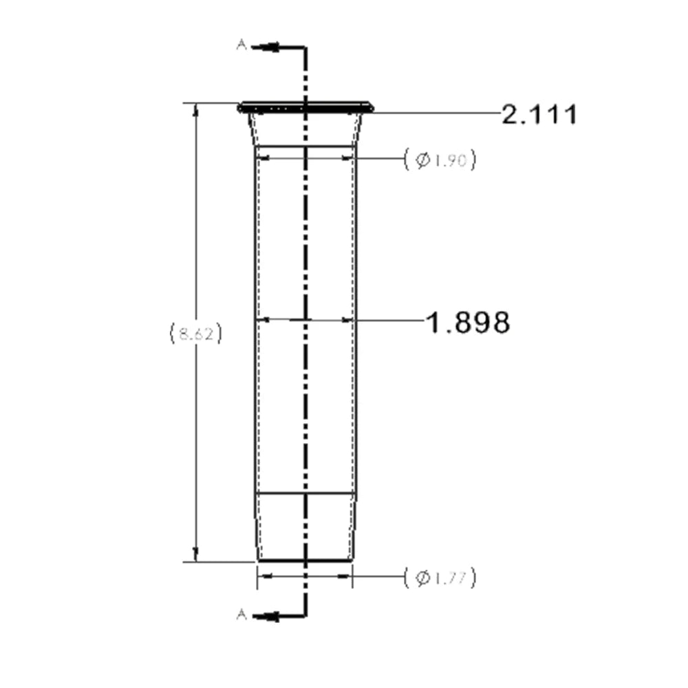 TACO Marine Rod Holder Liner with Lip Protection, For F31-2200, F31-2230, F31-2240, Anti-Fungal PVC