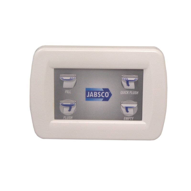 Jabsco Deluxe Flush 14 in Electric Marine Toilet, Soft Close Seat
