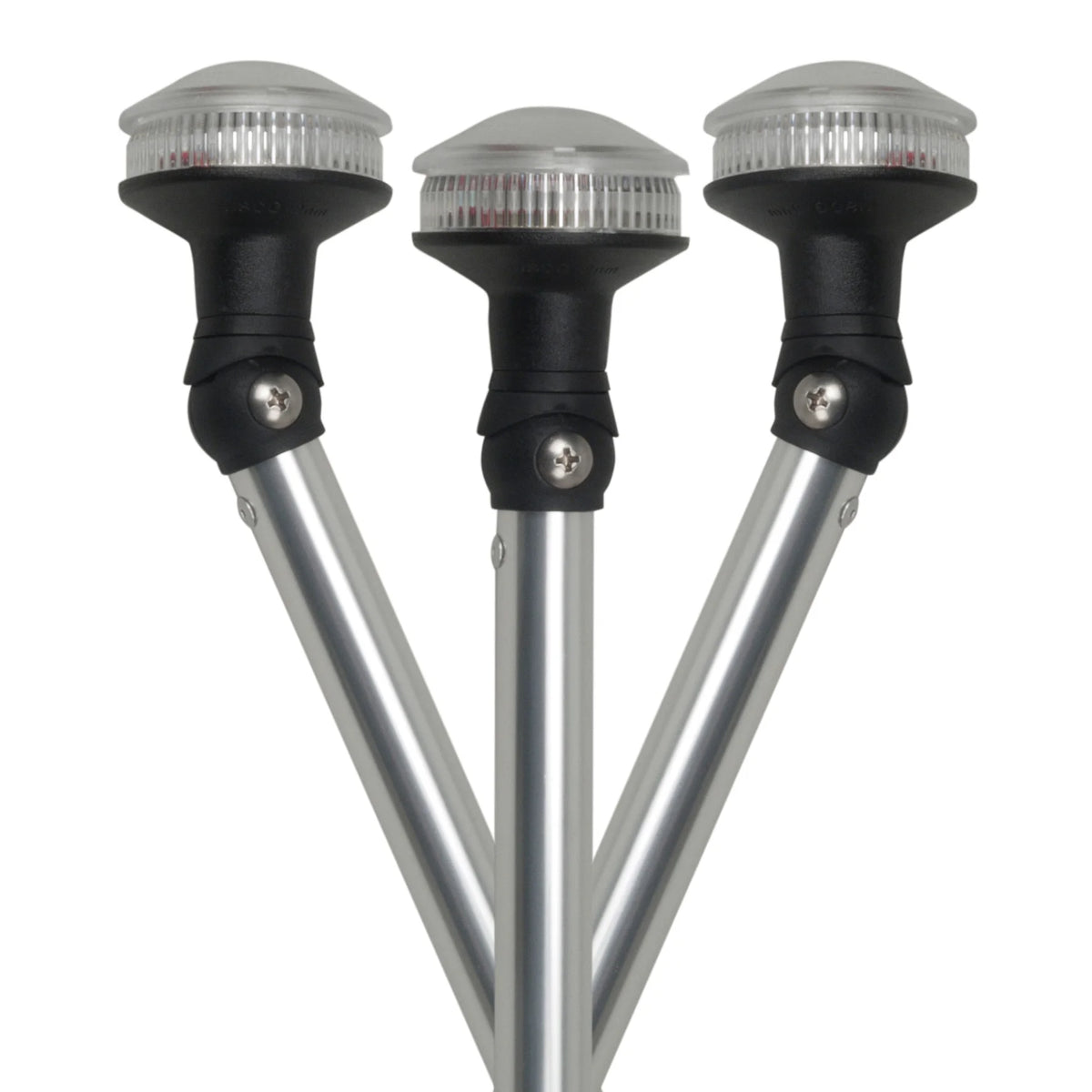 Perko Omega Series LED Universal Replacement White All-Round Pole Light, 12V, 2 nm, Fold-in-Half Pole, 3/4 in Anodized Tube