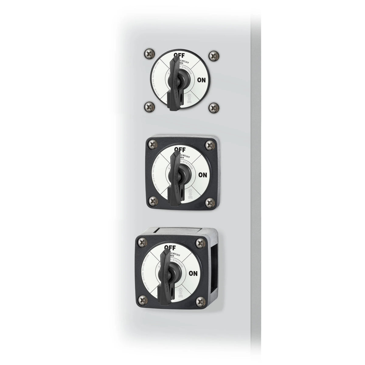 Blue Sea Systems m-Series Single Circuit ON-OFF Battery Switch, Locking Key, 48V DC, 300A Continuous, IP66, 3/8 in Studs