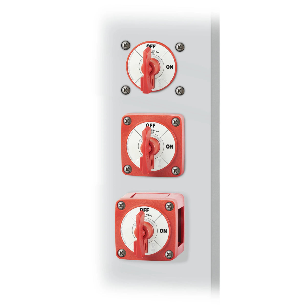 Blue Sea Systems m-Series Single Circuit ON-OFF Battery Switch, Locking Key, 48V DC, 300A Continuous, IP66, 3/8 in Studs
