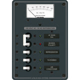 Blue Sea Systems Traditional Metal AC Main Distribution Panel, Analog AC Voltmeter, Reverse Polarity LED