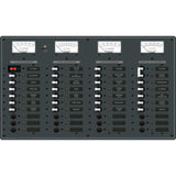 Blue Sea Systems Traditional Metal AC/DC Main Distribution Panel, 8 AC Positions, 29 DC Positions, 12V DC