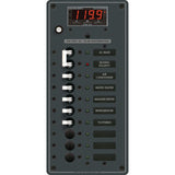Blue Sea Systems Traditional Metal AC Main + Branch Circuit Breaker Panel, 230V AC, Digital Multi-Function Meter