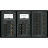 Blue Sea Systems 360 Panel System Branch Circuit Breaker Panel, 12V DC, 15A Flat Rocker Breakers