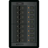 Blue Sea Systems 360 Panel System Branch Circuit Breaker Panel, 12V DC, 15A Flat Rocker Breakers