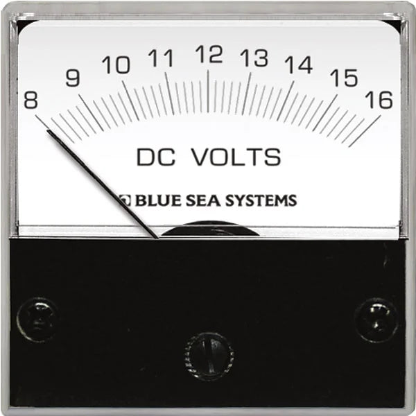Blue Sea Systems Analog DC Voltmeter, Backlit Meter Face
