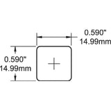 Blue Sea Systems Waterproof DC Label Kit, For WeatherDeck Waterproof Panels, Black Square Labels