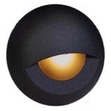 Plash Gravity LED Deck Light, Warm White Light, Black Housing, IP67, 1.2W