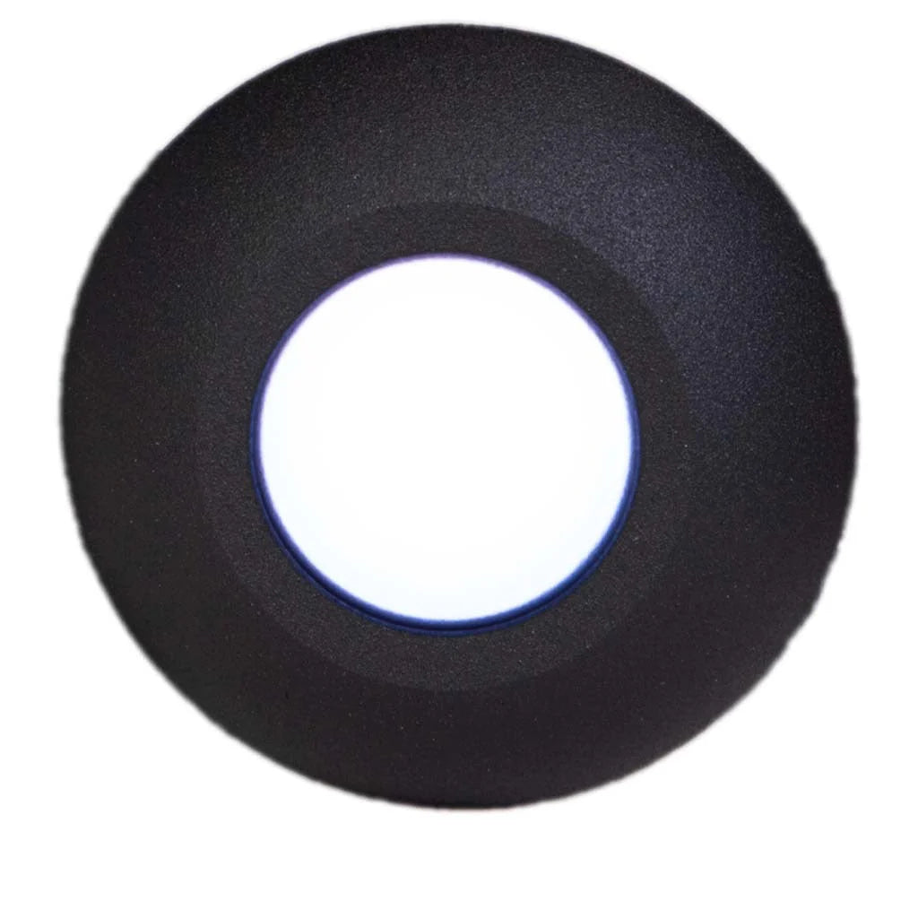Plash Gravity Surface Mounted LED Deck Light, 6000K Cool White Light, Black Machined Aluminum Housing, 105 Lumens, 1.2W, IP67, 120 Degree Beam