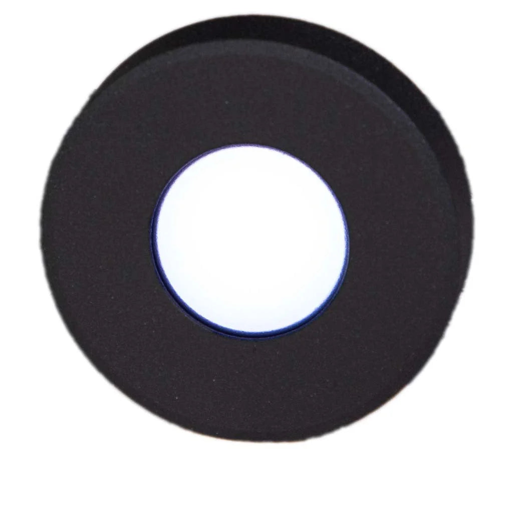 Plash Gravity Surface Mounted LED Deck Light, 6000K Cool White Light, Black Machined Aluminum Housing, 105 Lumens, 1.2W, IP67, 120 Degree Beam