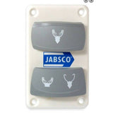 Jabsco Dual Rocker Switch Panel, For 37045/37245 Quiet Flush Toilets, 57mm x 95mm