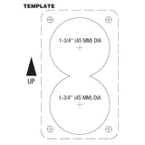 Jabsco Dual Rocker Switch Panel, For 37045/37245 Quiet Flush Toilets, 57mm x 95mm