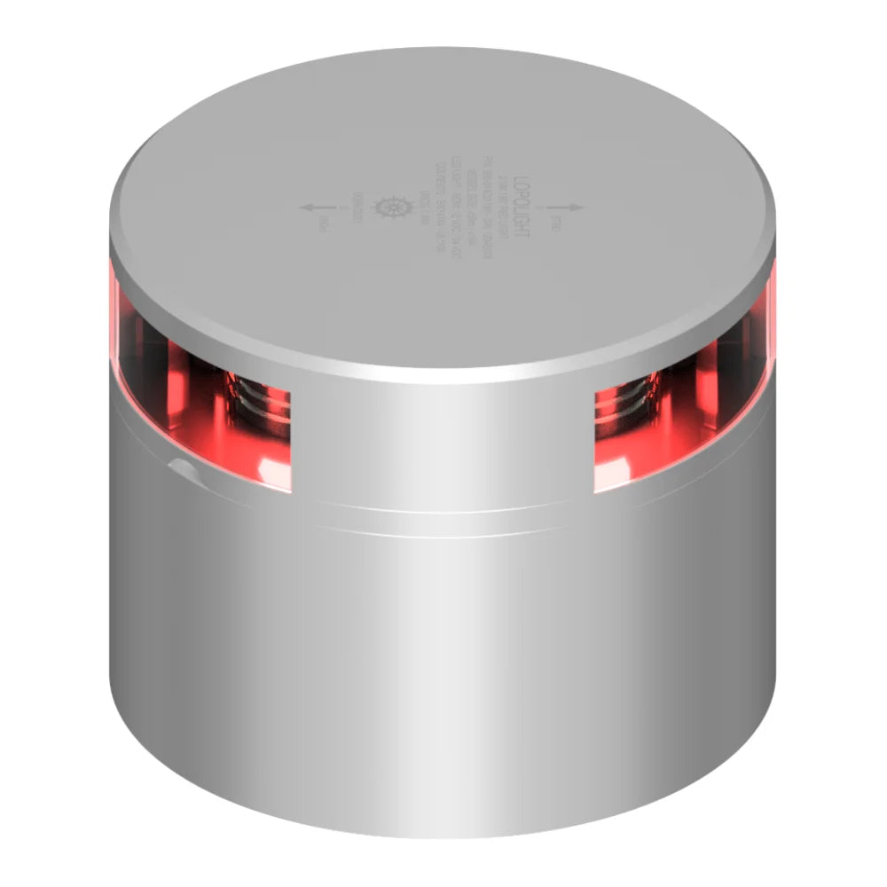 Lopolight Red LED Navigation Light, 3nm, 180°, Horizontal Mount