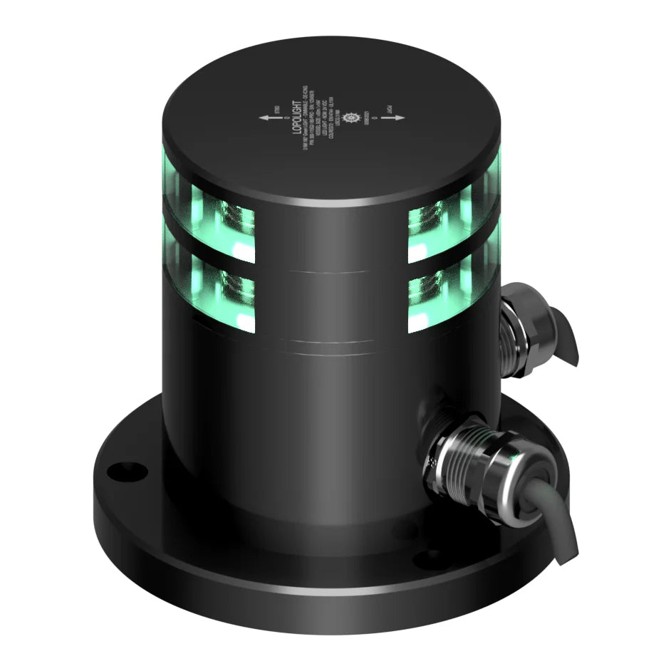 Lopolight PRO Double Green LED Navigation Light, 3nm, 180°, Ice-Class